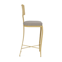 Made Goods Hadley Metal Outdoor Counter Stool in Alsek Fabric