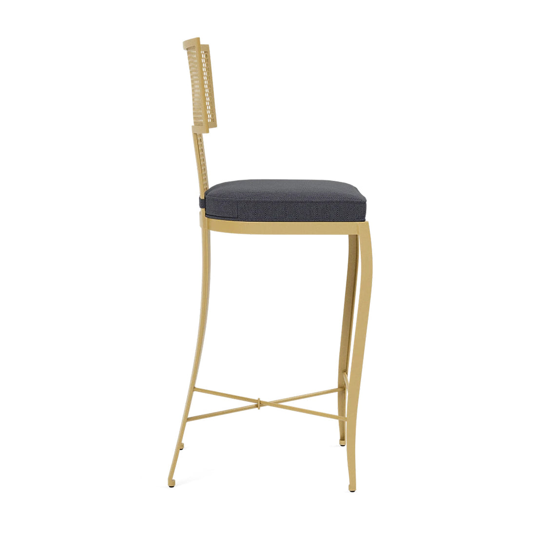 Made Goods Hadley Metal Outdoor Counter Stool in Pagua Fabric