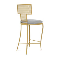 Made Goods Hadley Metal Outdoor Counter Stool in Pagua Fabric