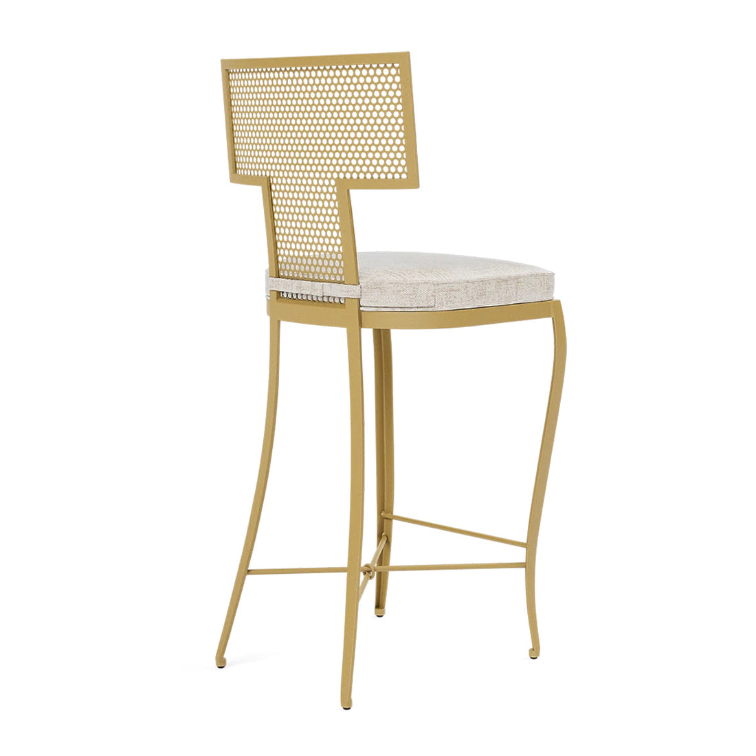 Made Goods Hadley Metal Outdoor Counter Stool in Volta Fabric