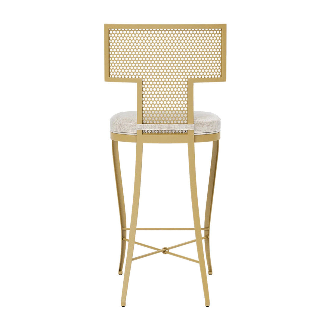 Made Goods Hadley Metal Outdoor Counter Stool in Volta Fabric