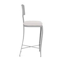 Made Goods Hadley Metal Outdoor Counter Stool in Alsek Fabric