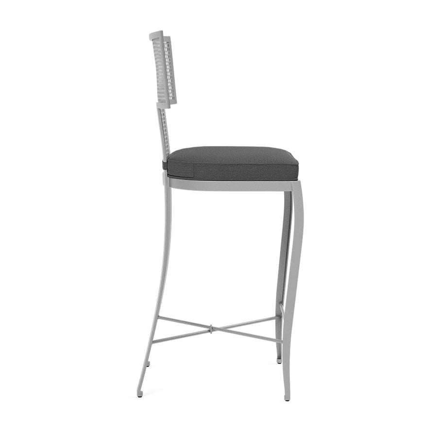 Made Goods Hadley Metal Outdoor Counter Stool in Alsek Fabric