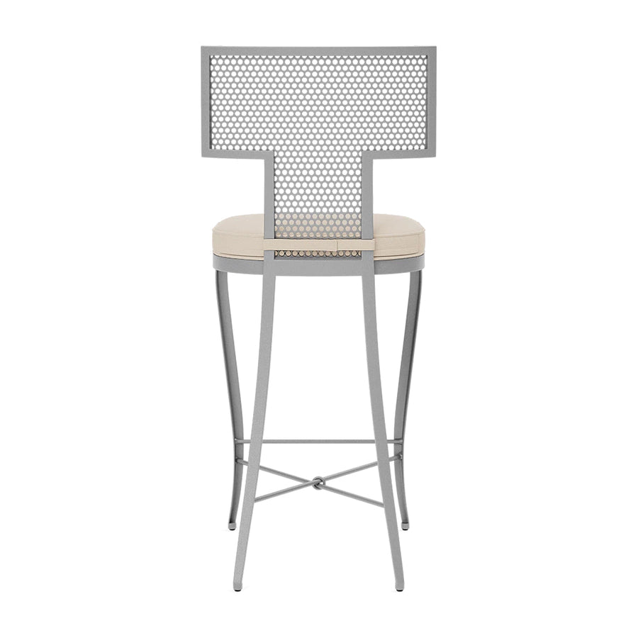 Made Goods Hadley Metal Outdoor Counter Stool in Alsek Fabric