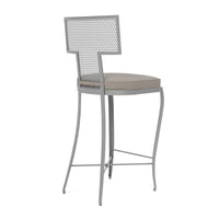 Made Goods Hadley Metal Outdoor Counter Stool in Alsek Fabric