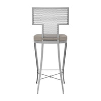 Made Goods Hadley Metal Outdoor Counter Stool in Alsek Fabric