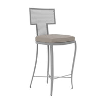 Made Goods Hadley Metal Outdoor Counter Stool in Alsek Fabric