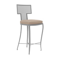 Made Goods Hadley Metal Outdoor Counter Stool in Clyde Fabric