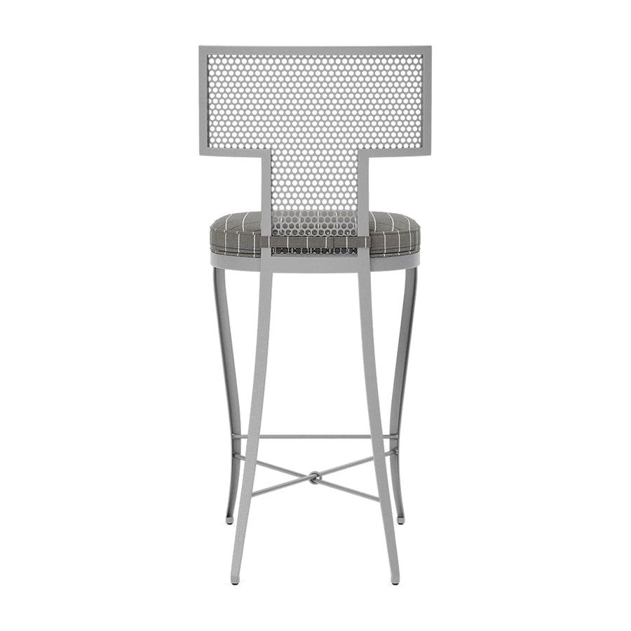 Made Goods Hadley Metal Outdoor Counter Stool in Clyde Fabric