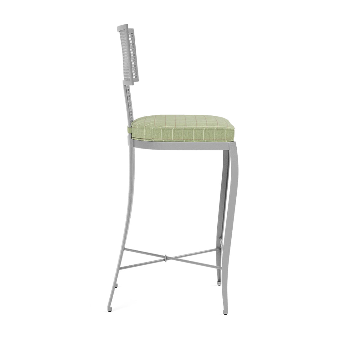 Made Goods Hadley Metal Outdoor Counter Stool in Clyde Fabric