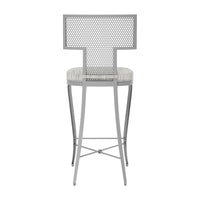 Made Goods Hadley Metal Outdoor Counter Stool in Danube Fabric