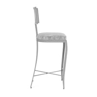 Made Goods Hadley Metal Outdoor Counter Stool in Danube Fabric