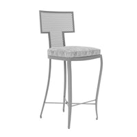 Made Goods Hadley Metal Outdoor Counter Stool in Danube Fabric