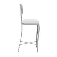 Made Goods Hadley Metal Outdoor Counter Stool in Pagua Fabric