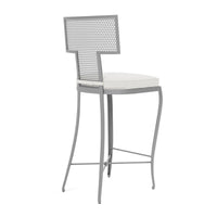 Made Goods Hadley Metal Outdoor Counter Stool in Pagua Fabric