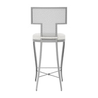 Made Goods Hadley Metal Outdoor Counter Stool in Pagua Fabric