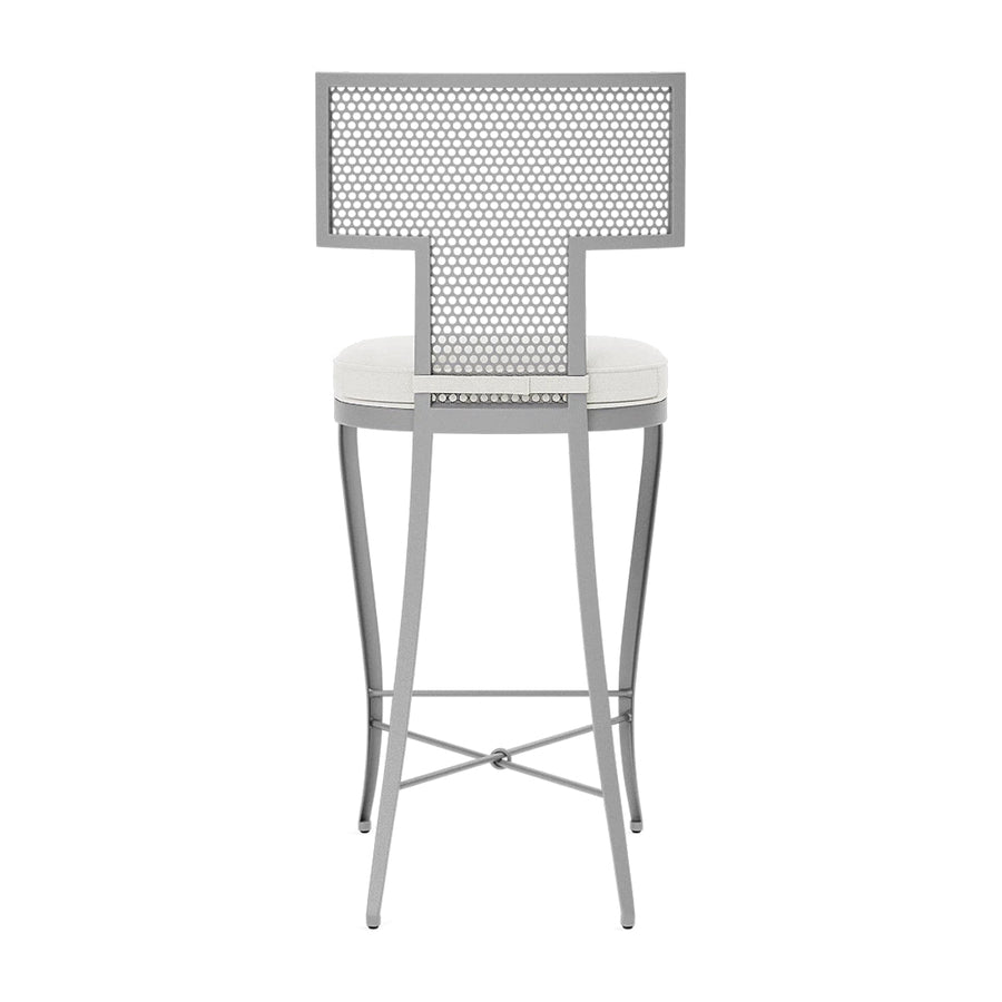 Made Goods Hadley Metal Outdoor Counter Stool in Pagua Fabric