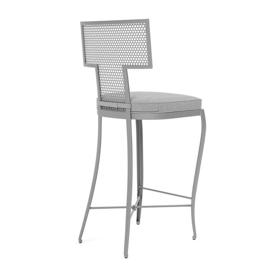 Made Goods Hadley Metal Outdoor Counter Stool in Pagua Fabric