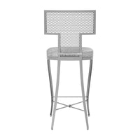 Made Goods Hadley Metal Outdoor Counter Stool in Volta Fabric