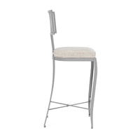 Made Goods Hadley Metal Outdoor Counter Stool in Volta Fabric