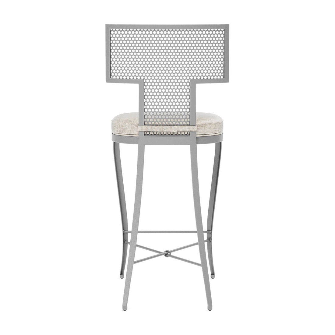 Made Goods Hadley Metal Outdoor Counter Stool in Volta Fabric