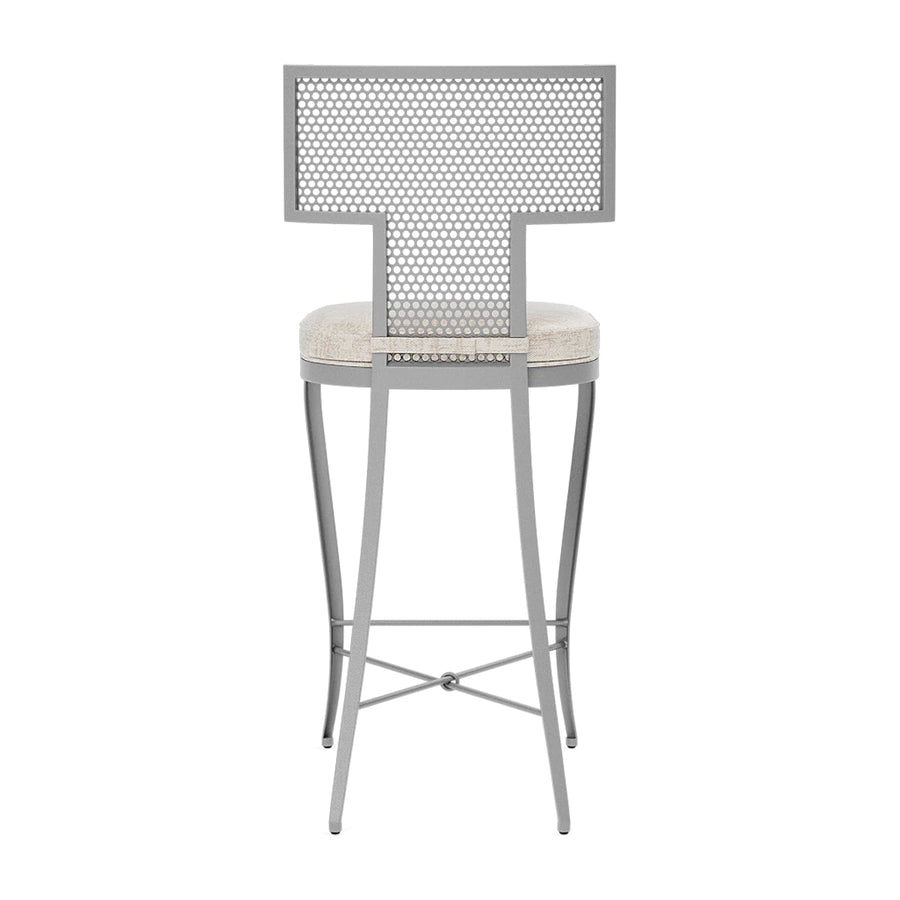 Made Goods Hadley Metal Outdoor Counter Stool in Volta Fabric