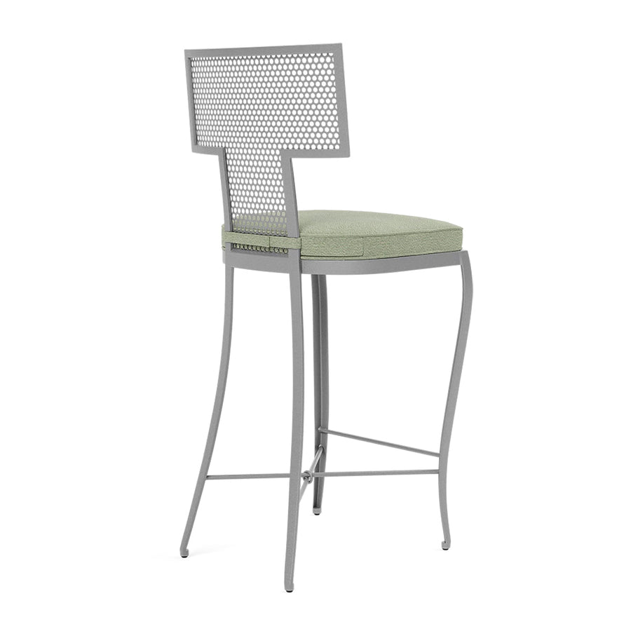 Made Goods Hadley Metal Outdoor Counter Stool in Weser Fabric