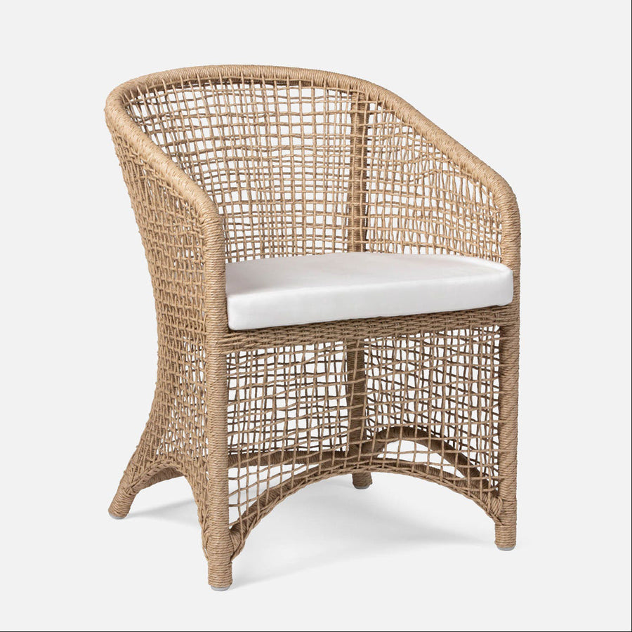 Made Goods Helena Open-Weave Barrel Outdoor Dining Chair in Clyde