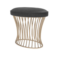 Made Goods Roderic Oval Stool in Bassac Shagreen Leather