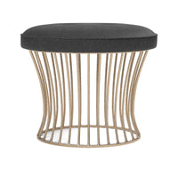 Made Goods Roderic Oval Stool in Bassac Shagreen Leather