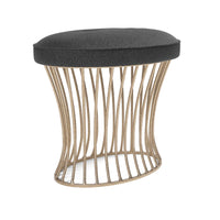 Made Goods Roderic Oval Stool in Bassac Shagreen Leather