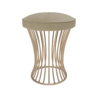 Made Goods Roderic Oval Stool in Bassac Shagreen Leather