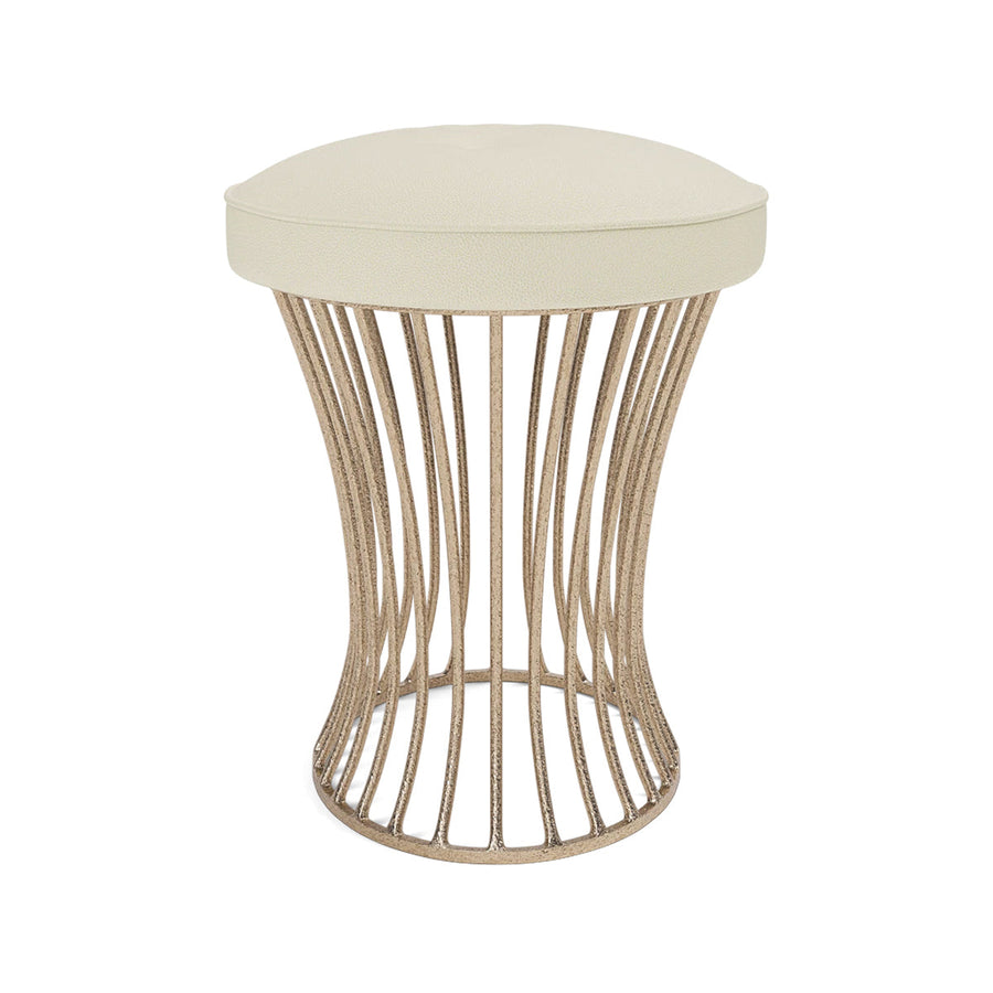 Made Goods Roderic Oval Stool in Bassac Shagreen Leather