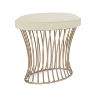 Made Goods Roderic Oval Stool in Bassac Shagreen Leather