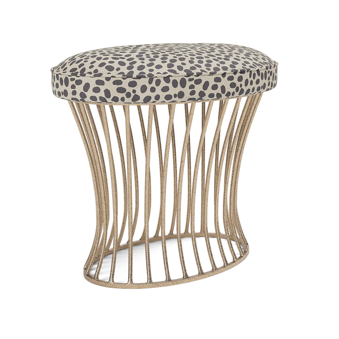 Made Goods Roderic Oval Stool in Brenta Cotton Jute