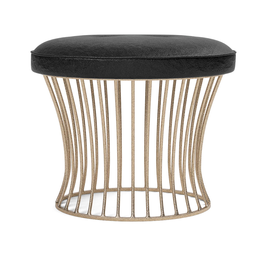 Made Goods Roderic Oval Stool in Colorado Leather