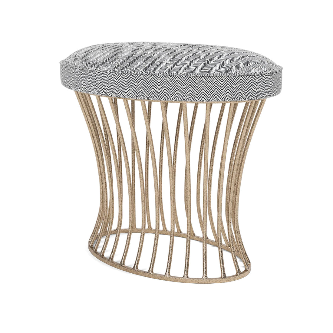 Made Goods Roderic Oval Stool in Ettrick Cotton Jute