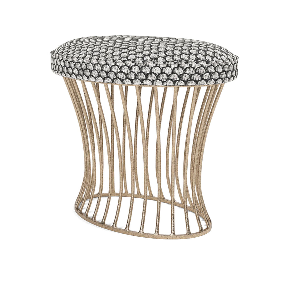 Made Goods Roderic Oval Stool in Humboldt Cotton Jute