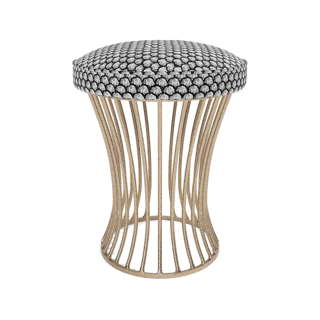 Made Goods Roderic Oval Stool in Humboldt Cotton Jute