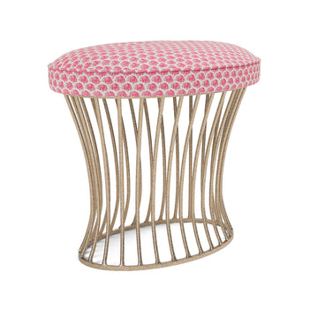 Made Goods Roderic Oval Stool in Humboldt Cotton Jute