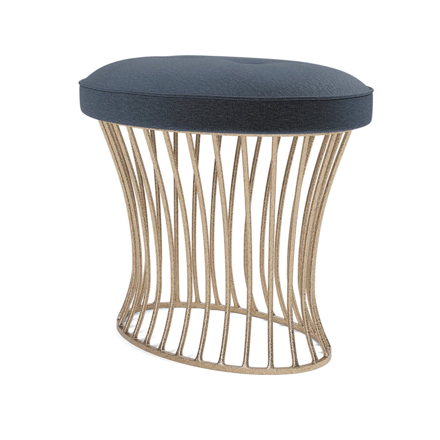 Made Goods Roderic Oval Stool in Havel Velvet