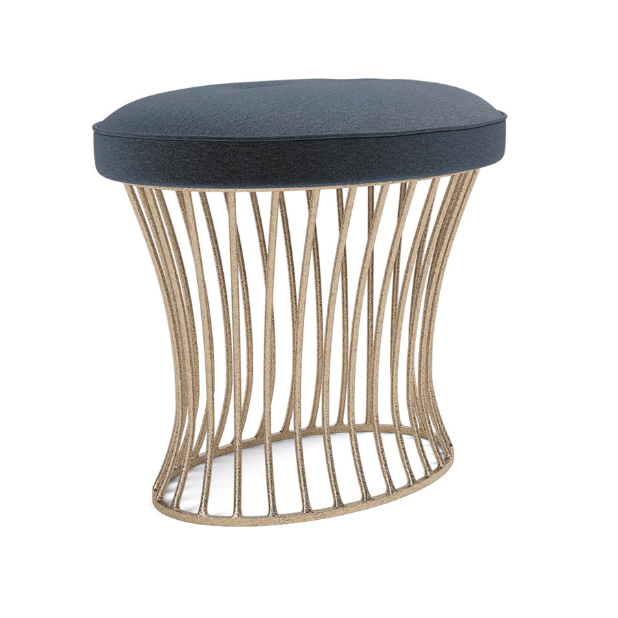 Made Goods Roderic Oval Stool in Havel Velvet