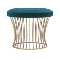 Made Goods Roderic Oval Stool in Liard Cotton Velvet