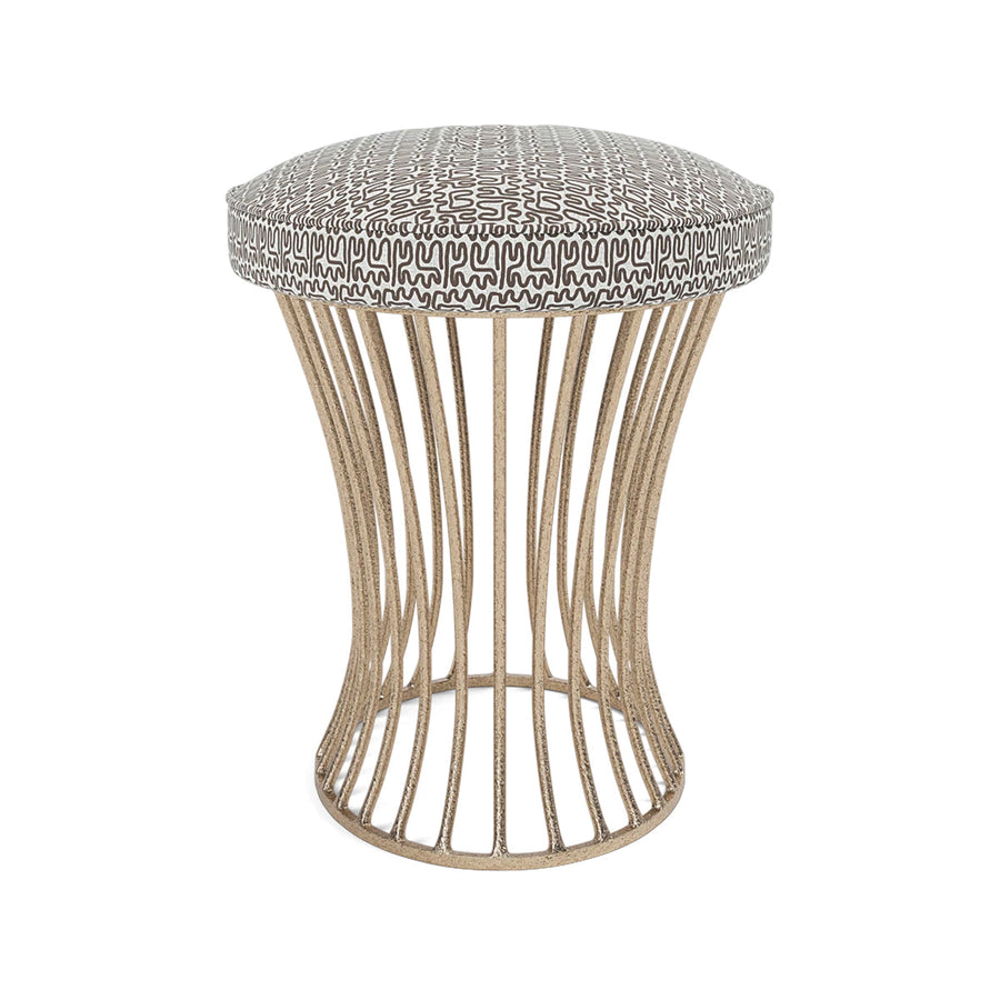 Made Goods Roderic Oval Stool in Mondego Cotton Jute