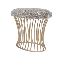 Made Goods Roderic Oval Stool in Mondego Cotton Jute