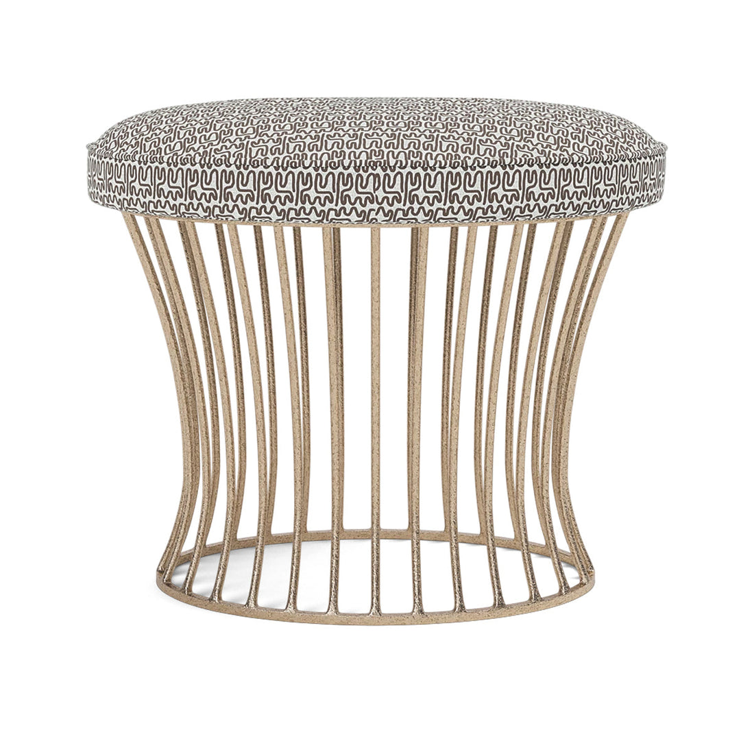 Made Goods Roderic Oval Stool in Mondego Cotton Jute