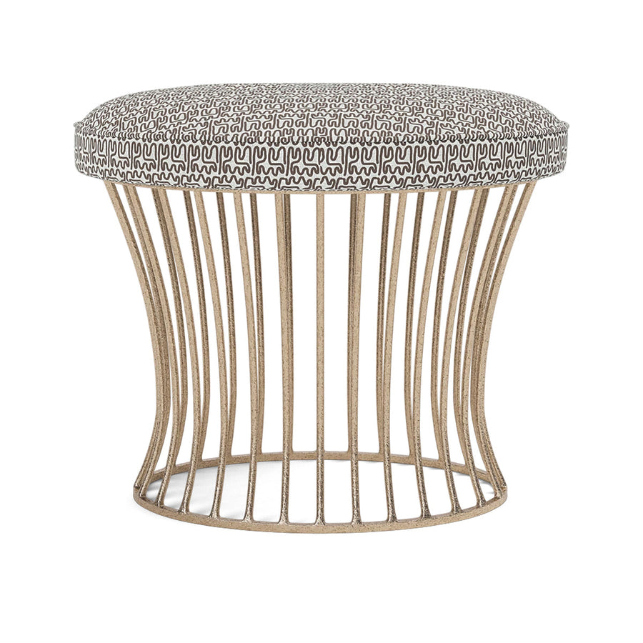 Made Goods Roderic Oval Stool in Mondego Cotton Jute