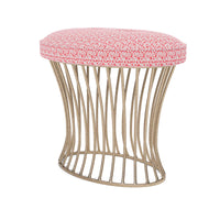 Made Goods Roderic Oval Stool in Mondego Cotton Jute