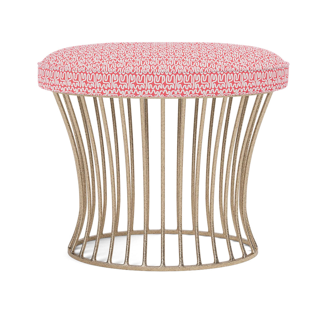 Made Goods Roderic Oval Stool in Mondego Cotton Jute