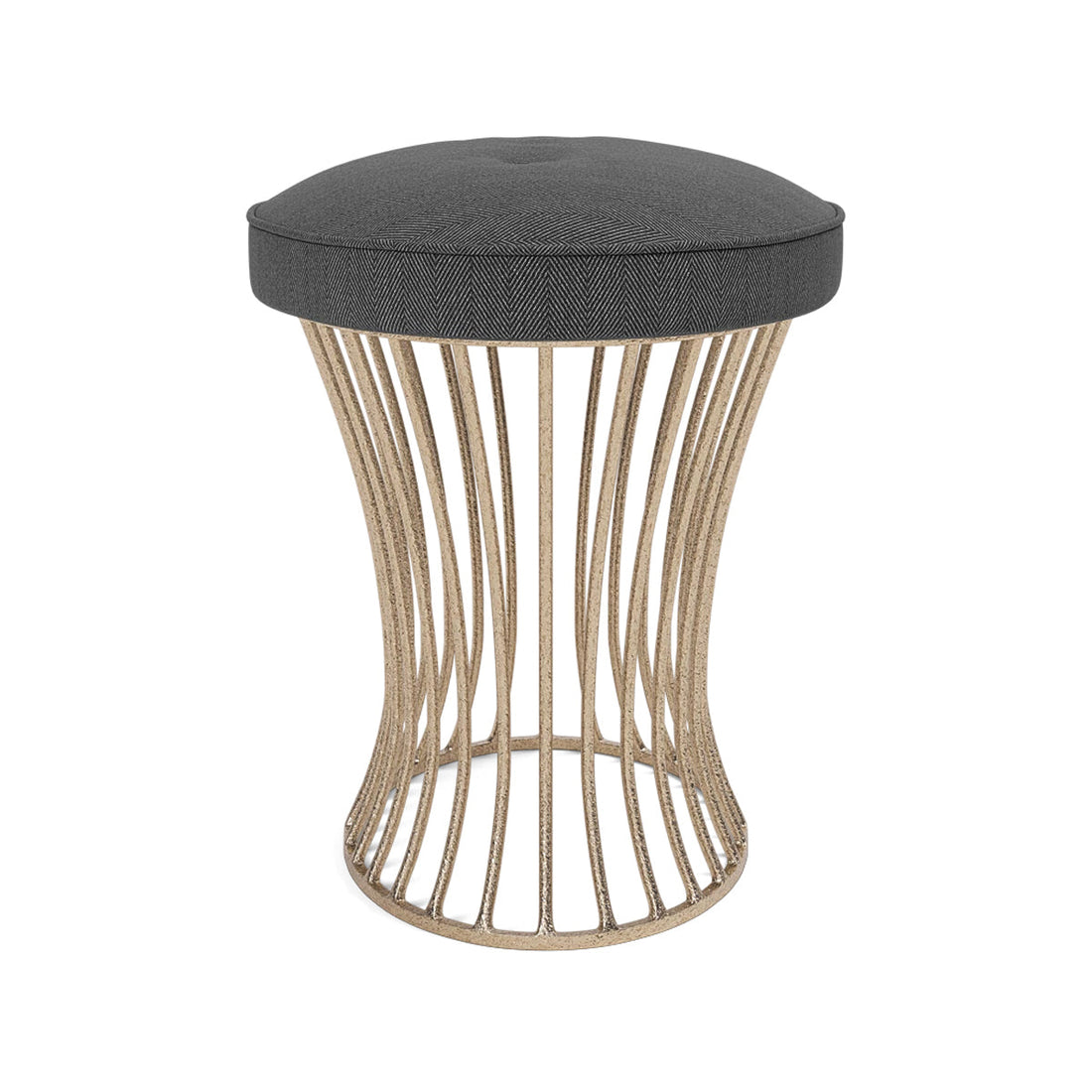 Made Goods Roderic Oval Stool in Pagua Fabric